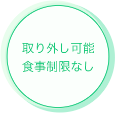 取り外し可能食事制限なし